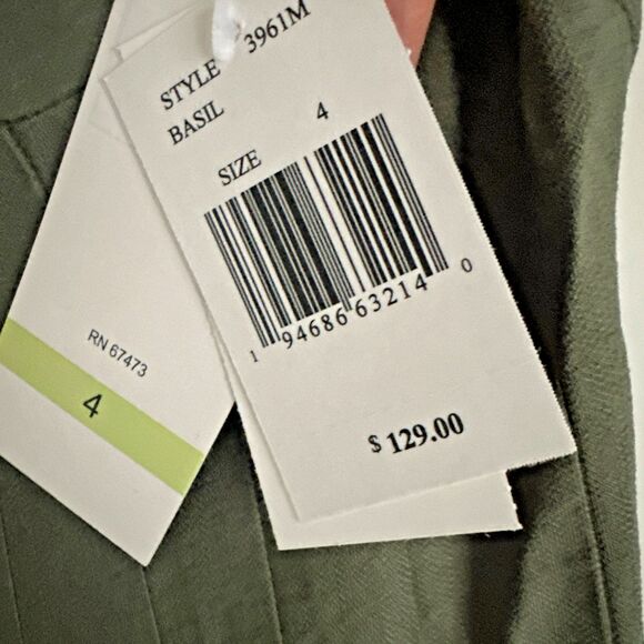 Taylor Women's Square-Neck Sleeveless Wide-Leg Jumpsuit Olive Green Green Size 4 - Picture 9 of 12